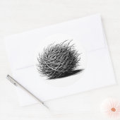 Rollin Tumbleweed Plant Illustratie Originele Kuns Ronde Sticker (Envelop)