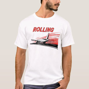 Rolling Airplane Luchtvaart T-shirt