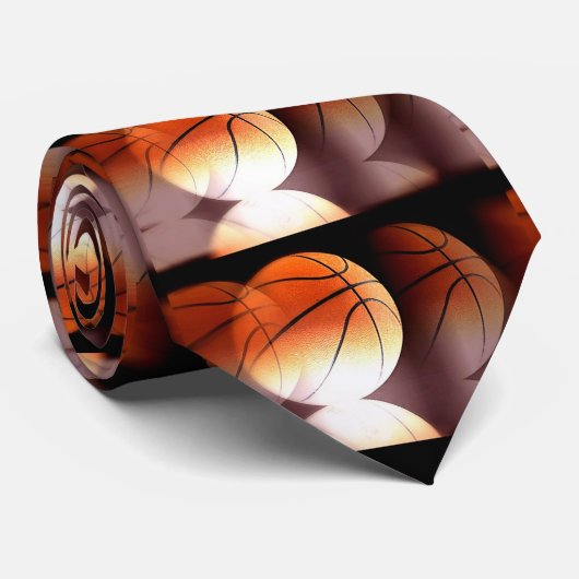 Rolling Basketbal Custom Stropdas (Opgerold)