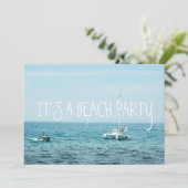 Rolling Beach Waves Boats on Lake Michigan Ocean Kaart (Staand voorkant)