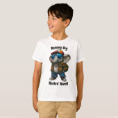 Rolling Big, Rockin’ Hard - Cool Elephant Design T-shirt (Voorkant volledig)