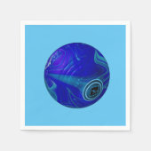 Rolling Blue: de klassieke gazon kom Servet (Voorkant)