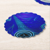 Rolling Blue: De Klassieke Graszegel Kartonnen Onderzetters (Gekanteld)