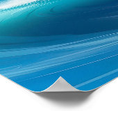 Rolling Blue Ocean Waves Kustmuur Poster (Hoek)