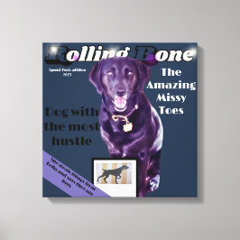 Rolling Bone hond magazine volledig aanpassen Canvas Afdruk