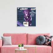 Rolling Bone hond magazine volledig aanpassen Canvas Afdruk (Insitu (Woonkamer))