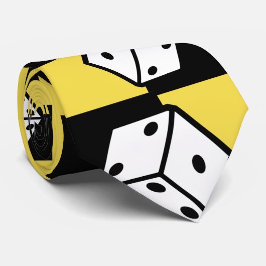 Rolling Dice-Stropdas voor een originele gamer Stropdas (Opgerold)