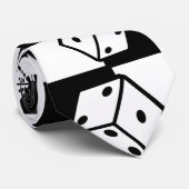 Rolling Dice-Stropdas voor een originele gamer Stropdas (Opgerold)
