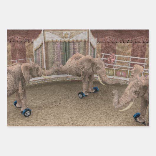 Rolling Elephants Inpakpapier Vel (Voorkant)