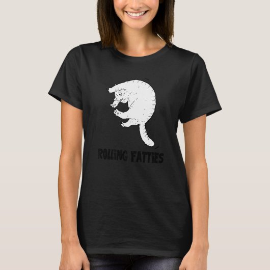 Rolling Fatties Cat Cat Outfit Cat Dad Cat Mom T-shirt (Voorkant)