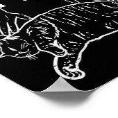 Rolling Fatties Cat Funny Fat Kitten Mannen Vrouwe Poster (Hoek)