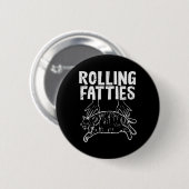 Rolling Fatties Cat Funny Fat Kitten Mannen Vrouwe Ronde Button 5,7 Cm (Voorkant /achterkant)