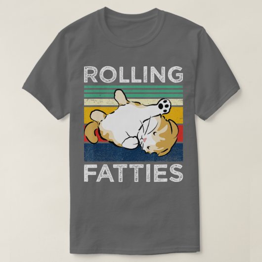 rolling fatties cat Lazy style cats cats men T-shirt (Design voorkant)