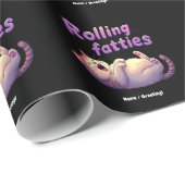 Rolling Fatties Cat Meme Grappig & Schattige Chonk Cadeaupapier (Rol Hoek)