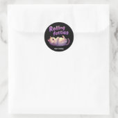 Rolling Fatties Cat Meme Grappig & Schattige Chonk Ronde Sticker (Tas)
