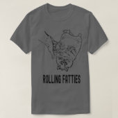 Rolling Fatties Cat T-shirt (Design voorkant)