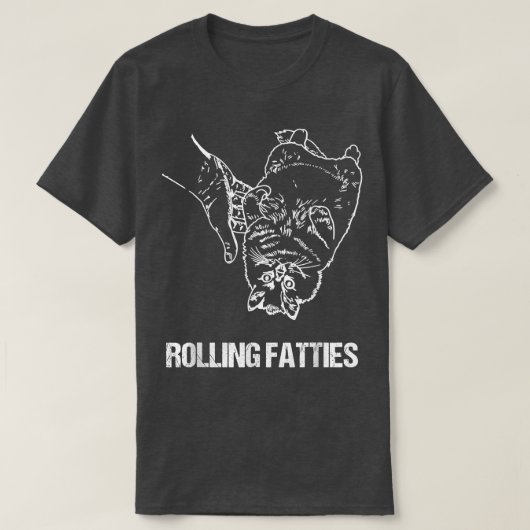 Rolling Fatties Cat T-shirt (Design voorkant)