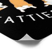 Rolling Fatties Corgi Funny Fat Schattige Corgi Lo Poster (Hoek)