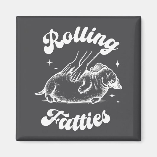 Rolling Fatties Dog Dachshund Weed Wiener Dog Love Magneet (Voorkant)
