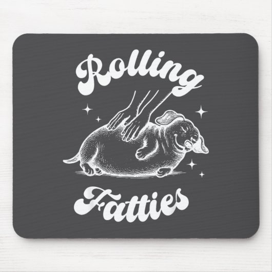 Rolling Fatties Dog Dachshund Weed Wiener Dog Love Muismat (Voorkant)