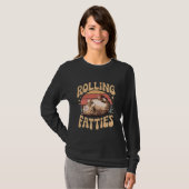 Rolling Fatties Funny Cat Retro T-shirt (Voorkant volledig)