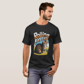 Rolling Fatties Grappige Kat Meme T-shirt (Voorkant volledig)