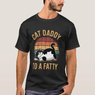 Rolling Fatties Kat Dier Grappige Kat Vader, Kat P T-shirt
