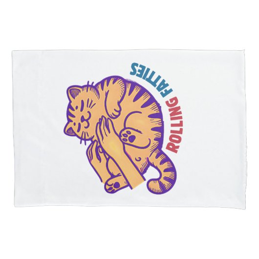 Rolling Fatties Kat Grappig Schattige Kattenliefhe Kussensloop (Voorkant)