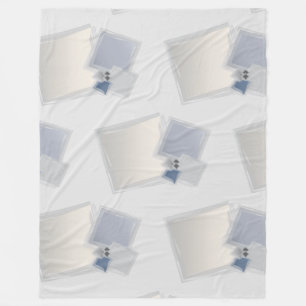 Rolling Fibonacci-vierkantjes Fleece Deken