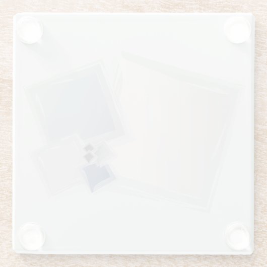 Rolling Fibonacci-vierkantjes Glazen Onderzetter (Achterkant)