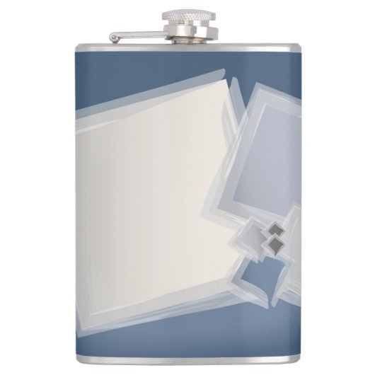 Rolling Fibonacci-vierkantjes Heupfles (Voorkant)