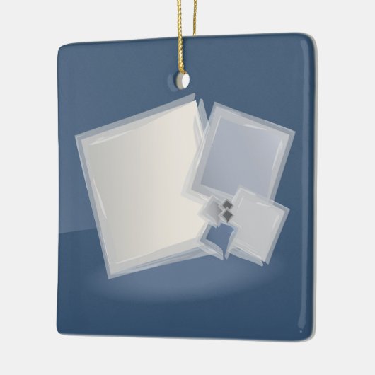 Rolling Fibonacci-vierkantjes Keramisch Ornament (Links)