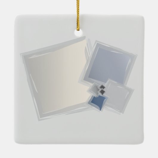 Rolling Fibonacci-vierkantjes Keramisch Ornament (Achterkant)