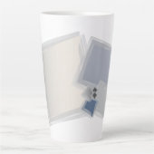 Rolling Fibonacci-vierkantjes Latte Mok (Voorkant)