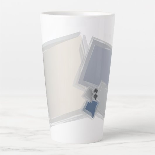 Rolling Fibonacci-vierkantjes Latte Mok (Voorkant)