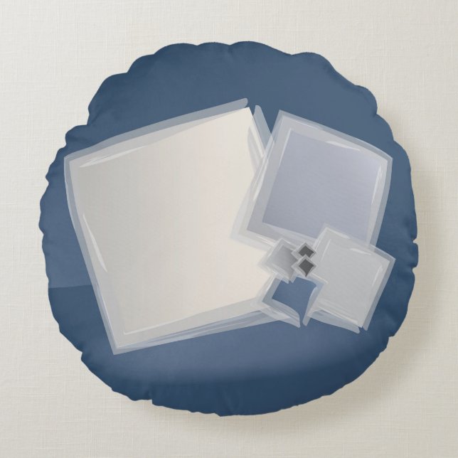 Rolling Fibonacci-vierkantjes Rond Kussen (Voorkant)