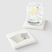 Rolling Fibonacci-vierkantjes Stenen Onderzetter (Zijkant)