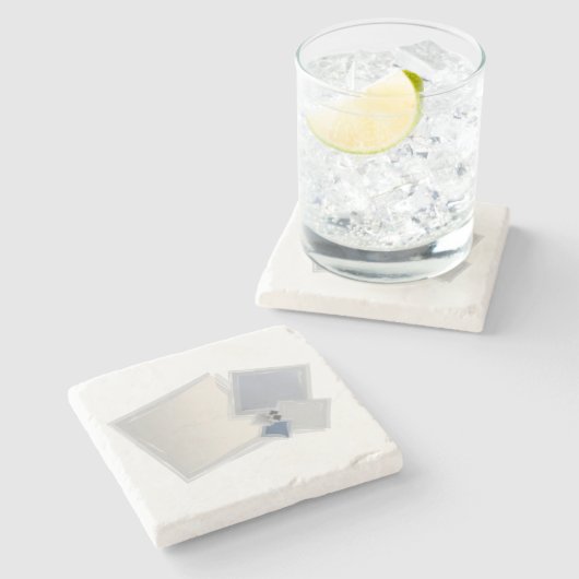 Rolling Fibonacci-vierkantjes Stenen Onderzetter (Zijkant)