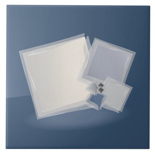 Rolling Fibonacci-vierkantjes Tegeltje (Voorkant)