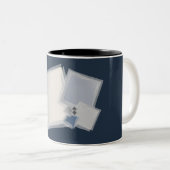 Rolling Fibonacci-vierkantjes Tweekleurige Koffiemok (Voorkant rechts)