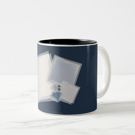 Rolling Fibonacci-vierkantjes Tweekleurige Koffiemok (Voorkant rechts)