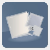 Rolling Fibonacci-vierkantjes Vierkante Sticker (Voorkant)