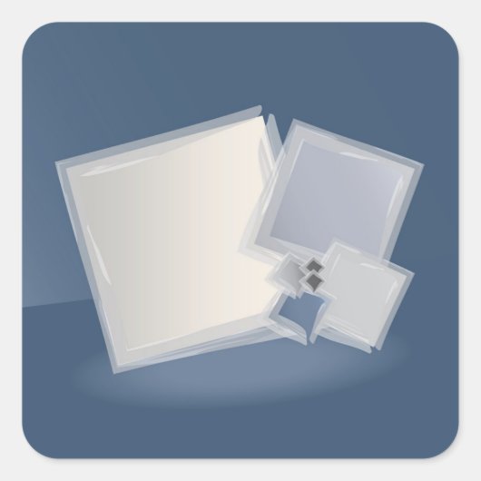 Rolling Fibonacci-vierkantjes Vierkante Sticker (Voorkant)