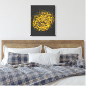 Rolling Golden Tumbleweed Plant Originele Kunst Canvas Afdruk (Insitu (Slaapkamer))