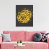 Rolling Golden Tumbleweed Plant Originele Kunst Canvas Afdruk (Insitu (Woonkamer))