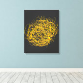 Rolling Golden Tumbleweed Plant Originele Kunst Canvas Afdruk (Insitu (Houten vloer))