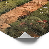 Rolling Hill Boerderij House Folk Art olieverfschi Poster (Hoek)