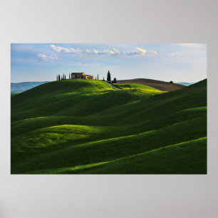 Rolling Hill Near Asciano, Toscane Poster