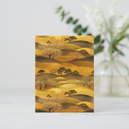 Rolling Hills Landschap Chiyogami Briefkaart (Staand voorkant)