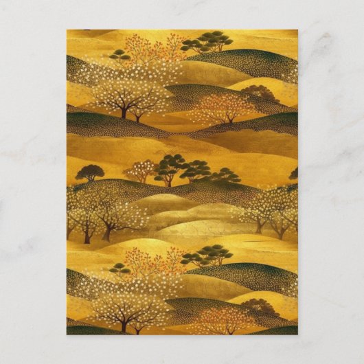 Rolling Hills Landschap Chiyogami Briefkaart (Voorkant)